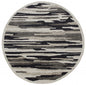 4' Round Black and Gray Camouflage Area Rug