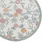 6' Ivory And Blue Round Wool Hand Hooked Handmade Area Rug