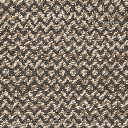 6' Natural and Gray Chevron Hand Woven Jute Runner Rug