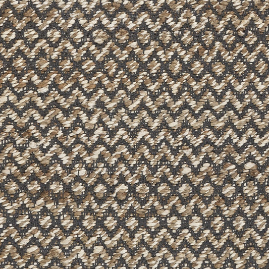 6' Natural and Gray Chevron Hand Woven Jute Runner Rug