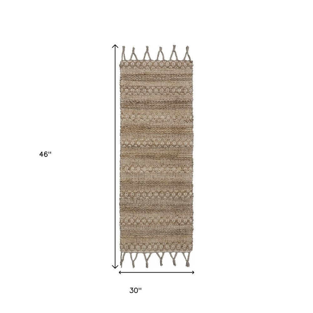 3' X 4' Natural Jute Hand Woven Area Rug
