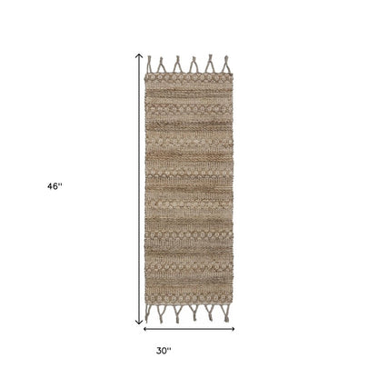 3' X 4' Natural Jute Hand Woven Area Rug