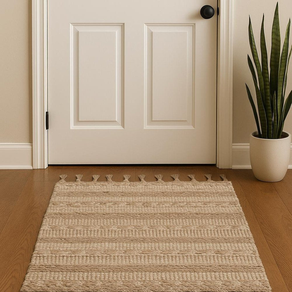 3' X 4' Natural Jute Hand Woven Area Rug