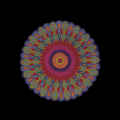 3' Pink Wool Hand Tufted Round Rug