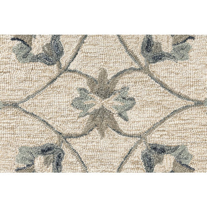 5' X 7' Light Blue Wool Hand Tufted Area Rug