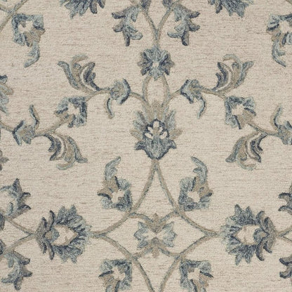 5' X 7' Light Blue Wool Hand Tufted Area Rug