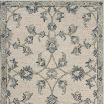 5' X 7' Light Blue Wool Hand Tufted Area Rug
