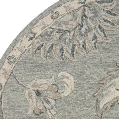 7' X 9' Gray Wool Hand Tufted Area Rug