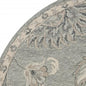 5' Gray Round Wool Hand Tufted Area Rug