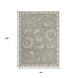 5' Gray Round Wool Hand Tufted Area Rug