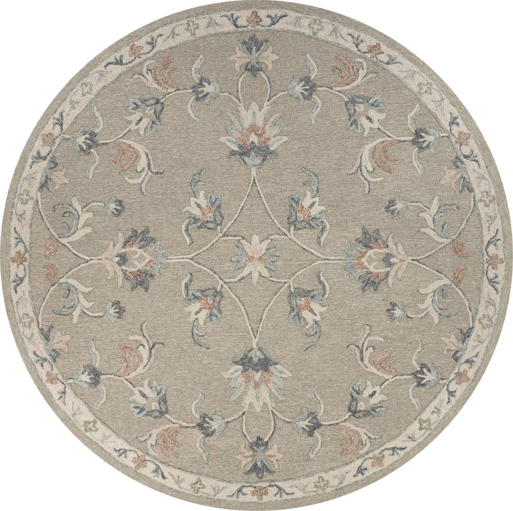7' X 9' Blue And Silver Wool Hand Tufted Area Rug