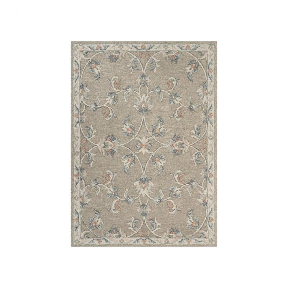 7' X 9' Gray Wool Hand Tufted Area Rug