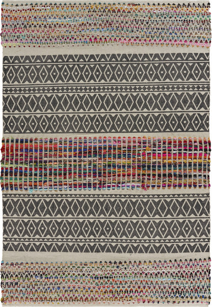 5' X 7' Colorful Traditional Chindi Area Rug