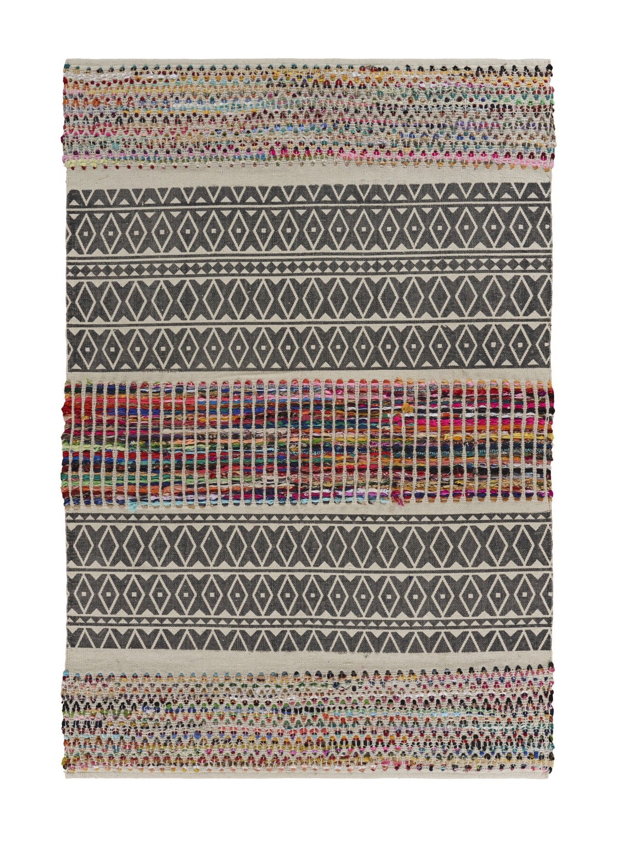 5' X 7' Colorful Traditional Chindi Area Rug