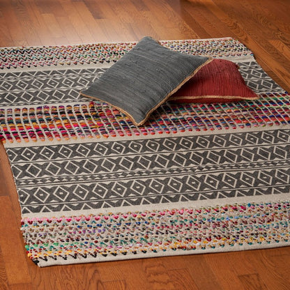 3' x 5' Colorful Traditional Chindi Area Rug
