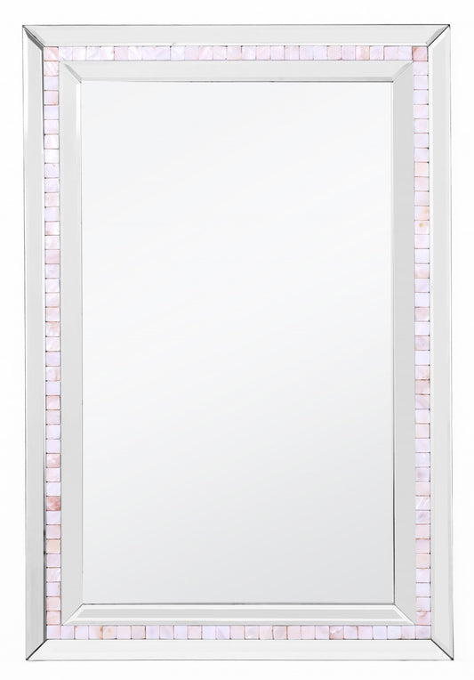 36" Silver Glass Framed Accent Mirror