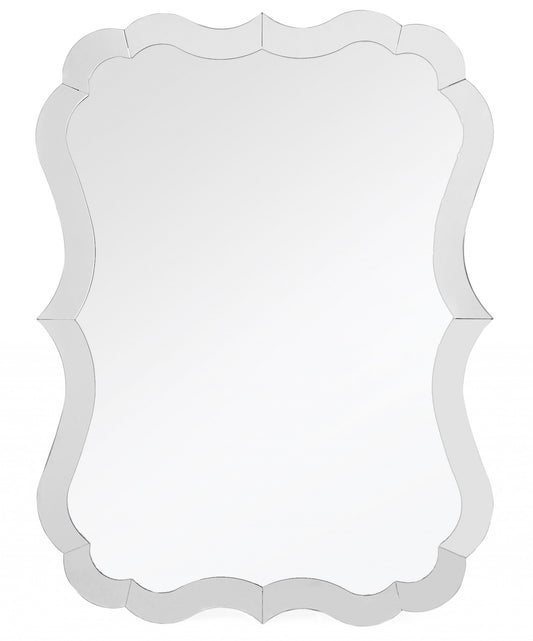 32" Clear Novelty Glass Framed Accent Mirror