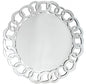 39" Clear Round Glass Framed Accent Mirror