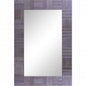 35" Gray Glass Framed Accent Mirror