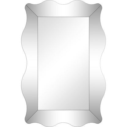 35" Clear Novelty Glass Framed Accent Mirror