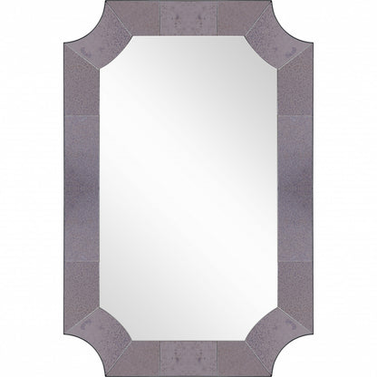 35" Gray Novelty Glass Framed Accent Mirror