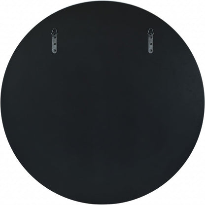 30" Clear Round Glass Framed Accent Mirror