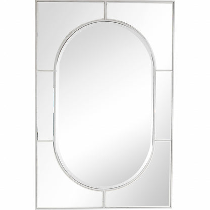 48" Silver Metal Framed Accent Mirror