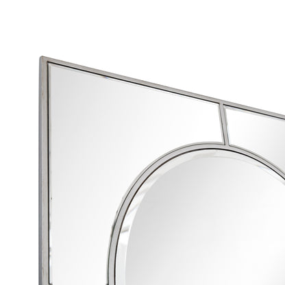 48" Silver Metal Framed Accent Mirror