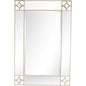 46" Champagne Steel Ornate Framed Accent Mirror