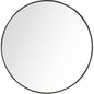 32" Black Round Framed Accent Mirror