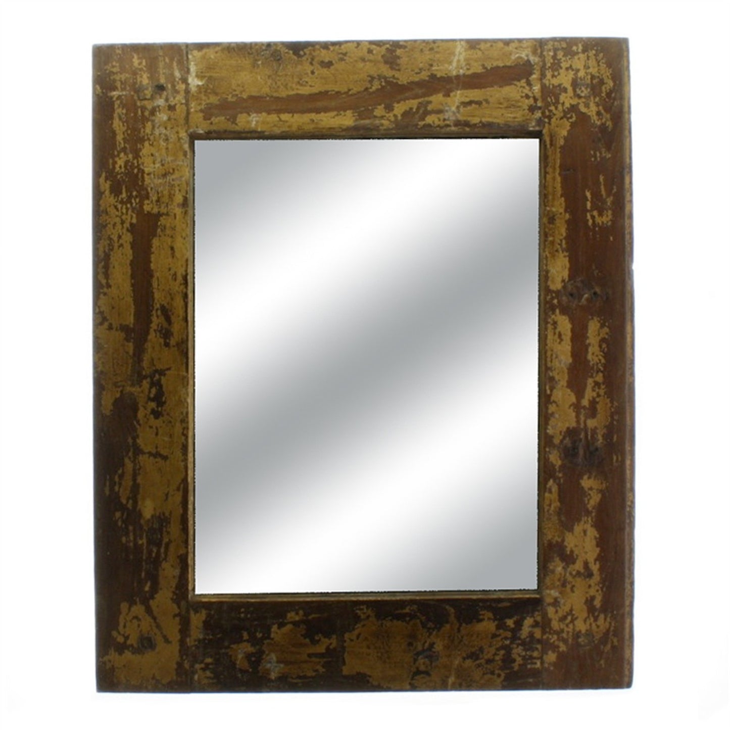 Reclaimed Wood Square Wall Mirror