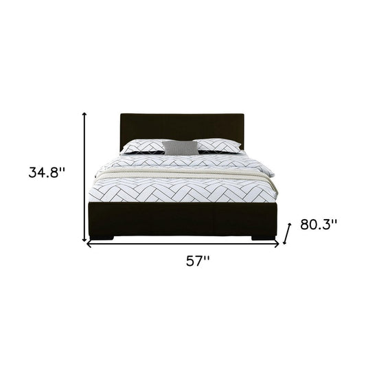 White Faux Leather Queen Bed Frame