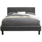 Gray Tufted Upholstered Queen Bed Frame