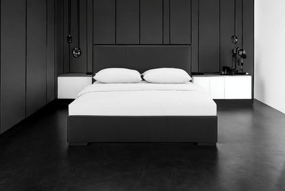 White Faux Leather Queen Bed Frame