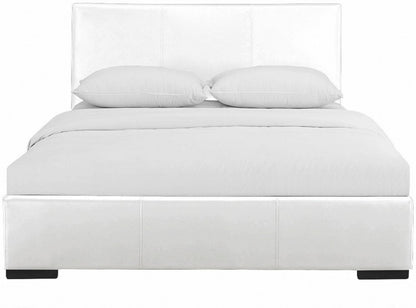 White Faux Leather Queen Bed Frame