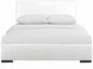 White Faux Leather Queen Bed Frame