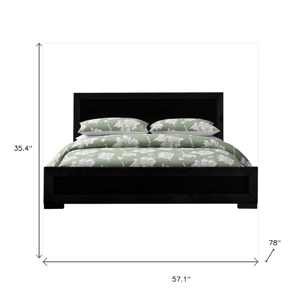 White Solid and Manufactured Wood King Bed Frame