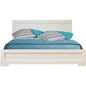 Black Inlaid Panels Solid Wood Full Bed Frame