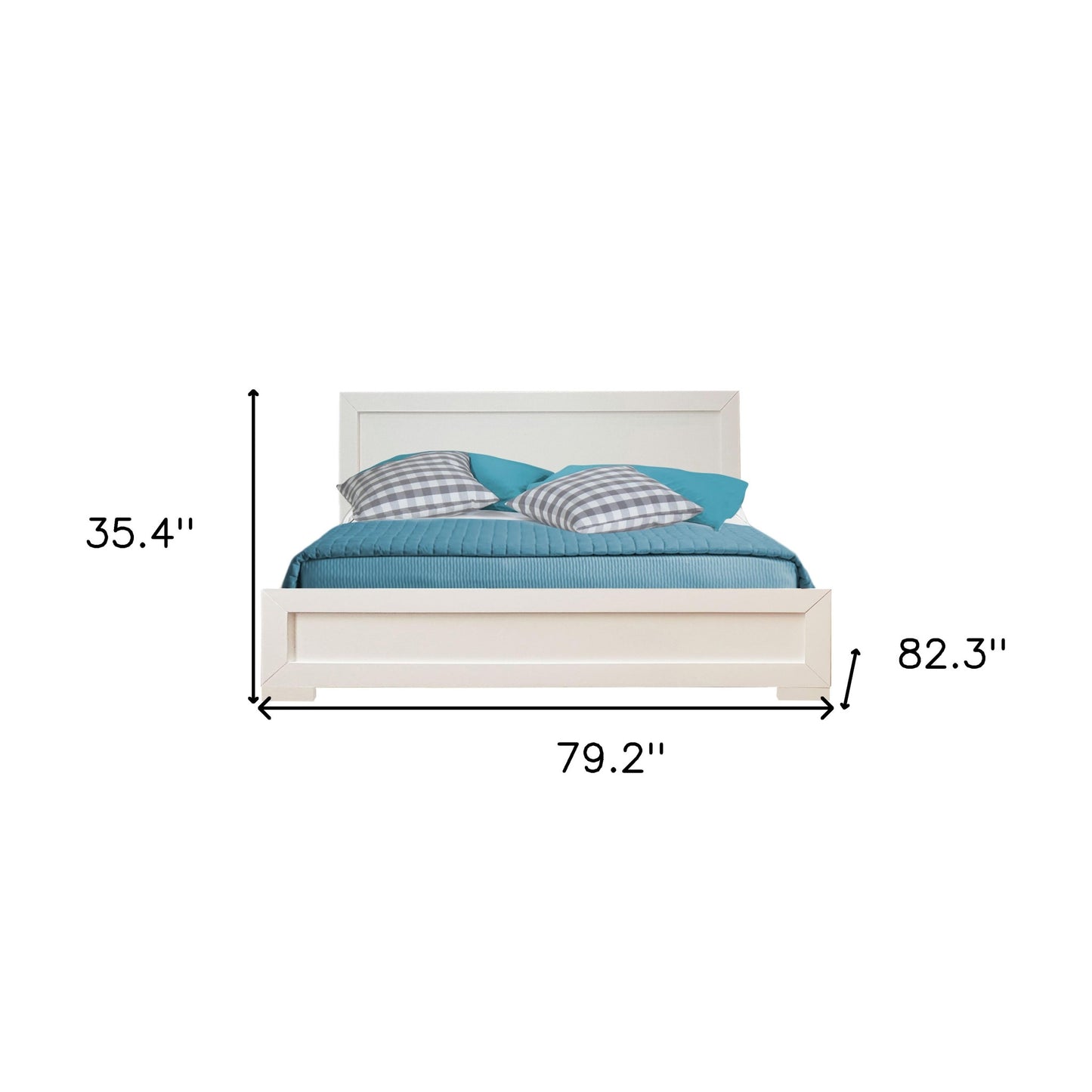 Brown Solid and Manufactured Wood Queen Bed Frame