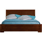 Black Inlaid Panels Solid Wood Full Bed Frame