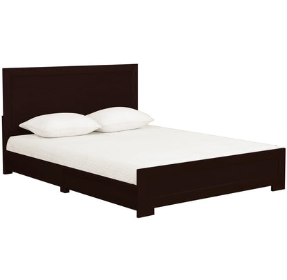 Brown Solid and Manufactured Wood Queen Bed Frame