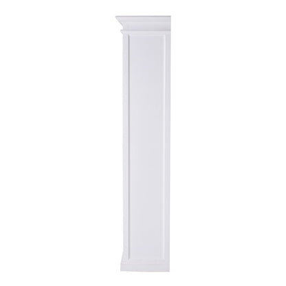 White Solid Wood Four Tier Bookcase