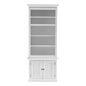 White Solid Wood Adjustable Four Tier Bookcase