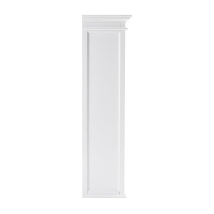 White Solid Wood Adjustable Four Tier Bookcase