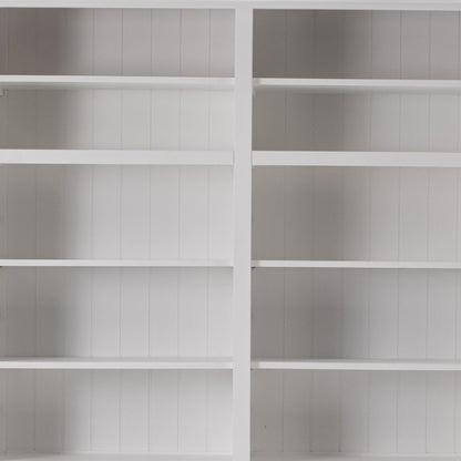 71" White Solid Wood Frame Dining Hutch With Multiple Shelves And Three Drawers