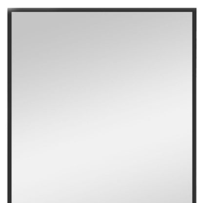 36" Black Metal Framed Accent Mirror