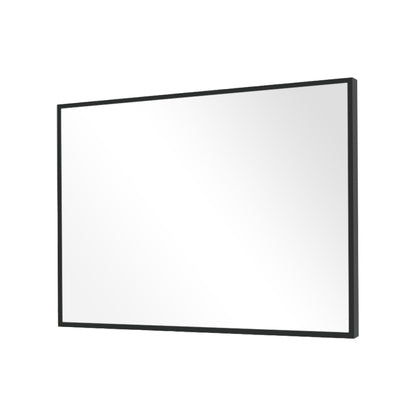 36" Black Metal Framed Accent Mirror