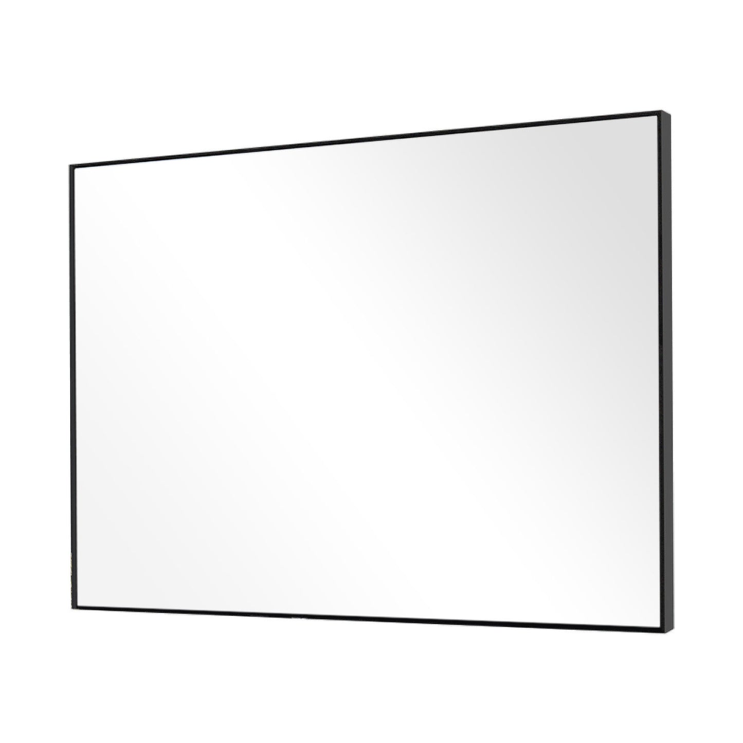 38" Black Plastic Framed Accent Mirror