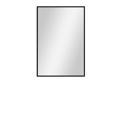 38" Black Plastic Framed Accent Mirror