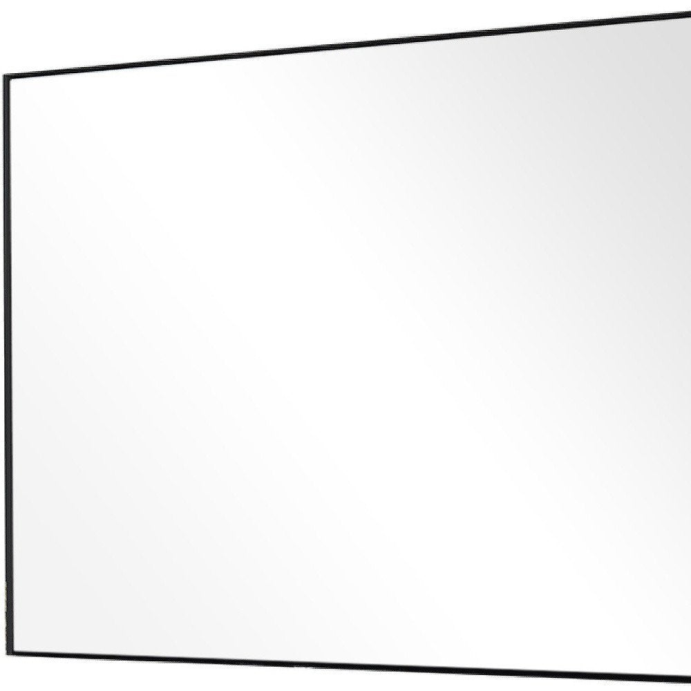 38" Black Plastic Framed Accent Mirror